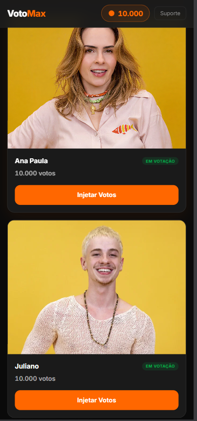 Ilustração: escolher um participante do paredão